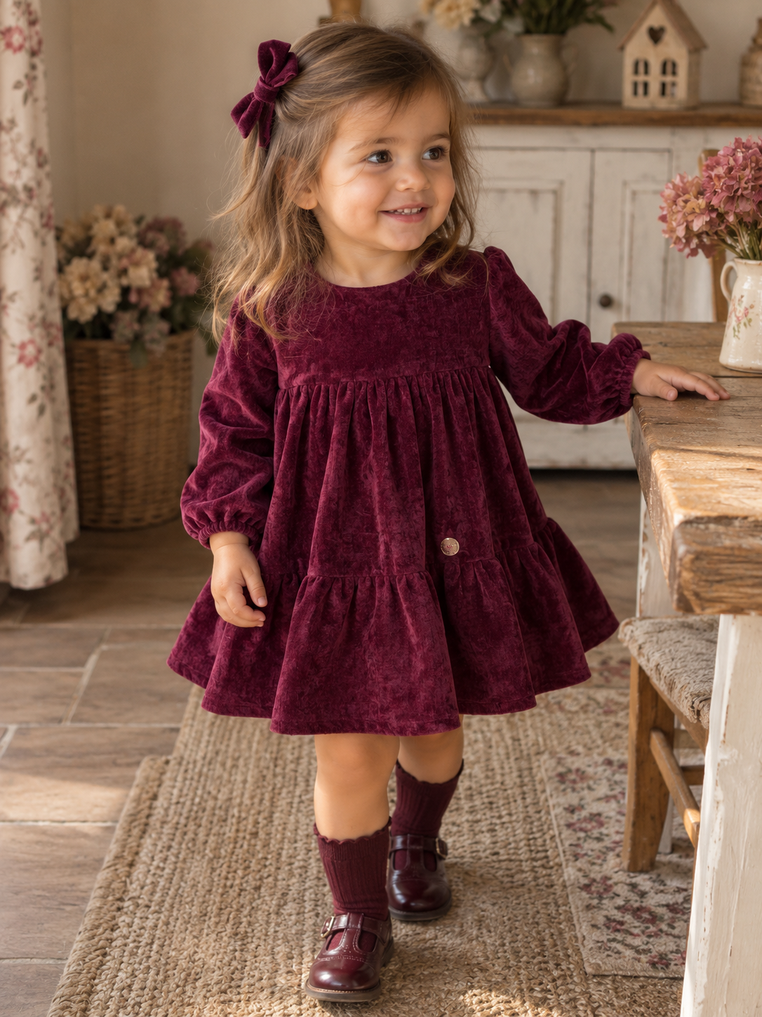 Abito Amelie burgundi jn1240