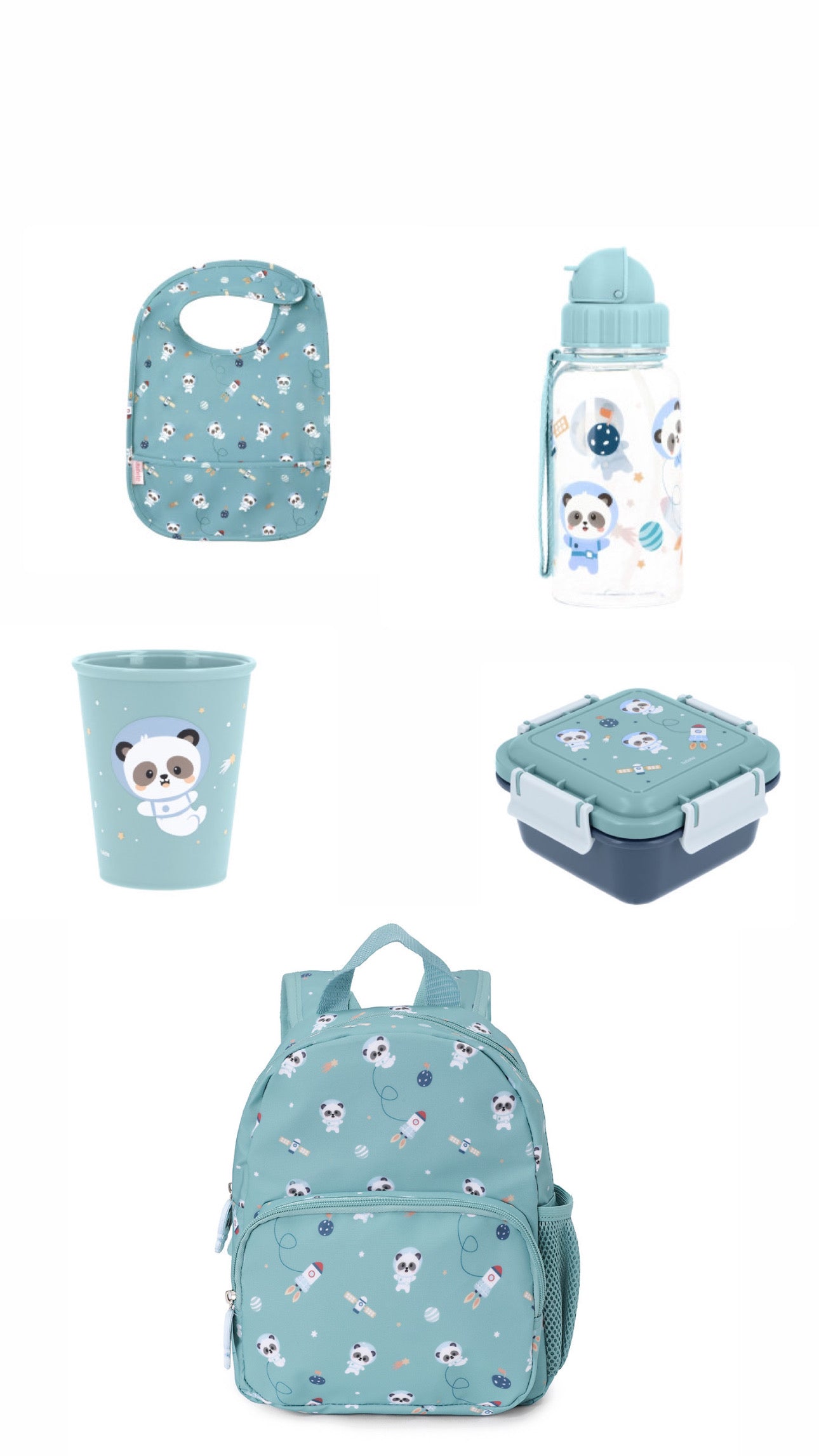 Set back to school panda planet