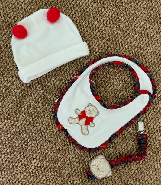 Set 3 pezzi teddy christmas LEI