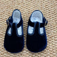 Scarpina Velvet Blu/Tortora