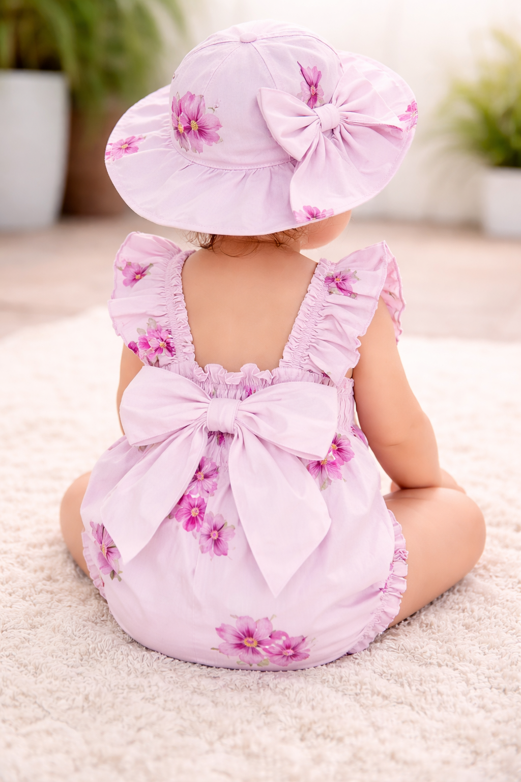 Costume in cotone lillac malva