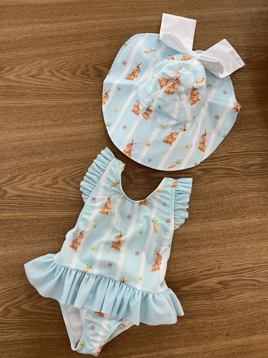Costume intero blu rabbit