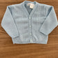 Cardigan filo ponto celeste