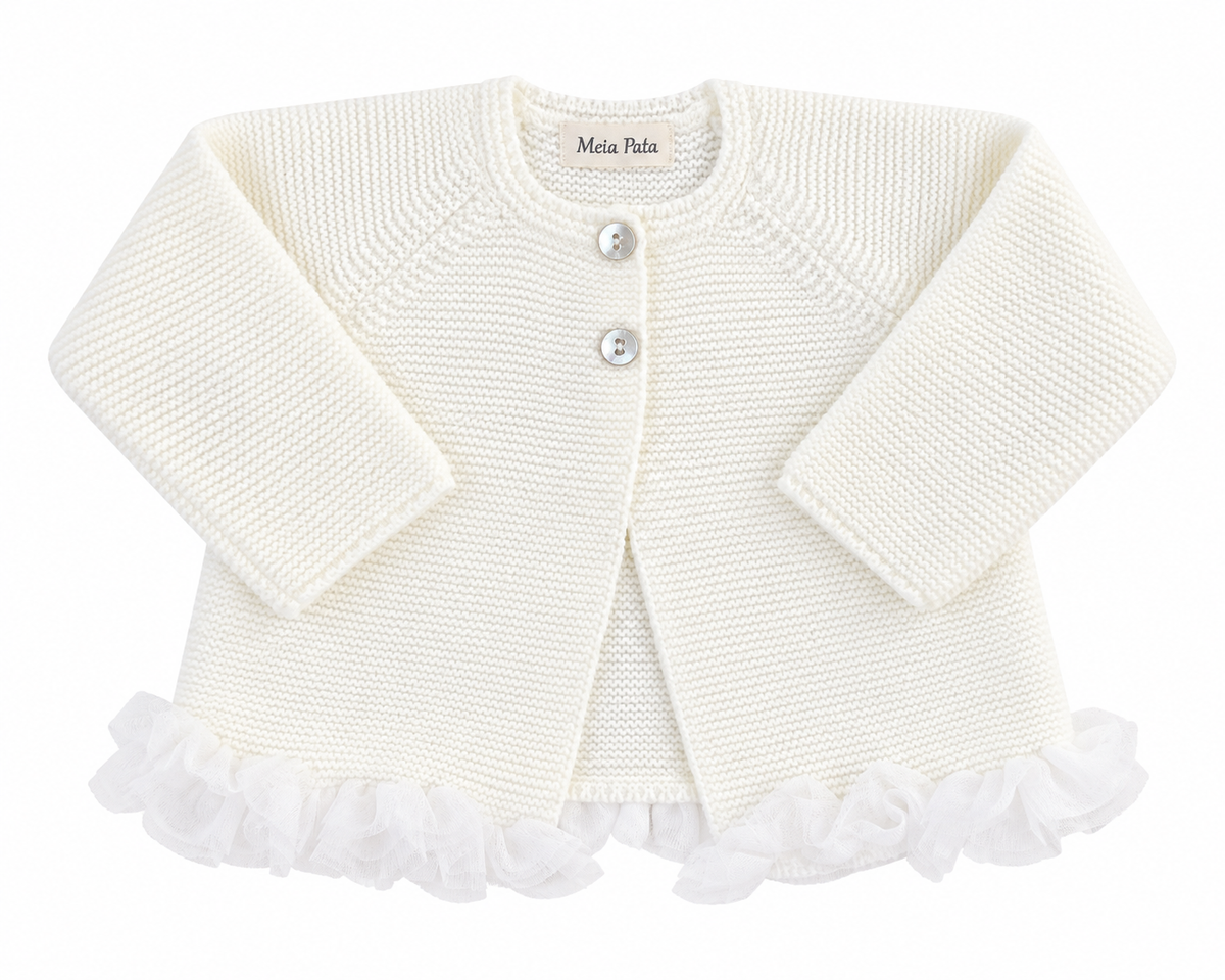 Cardigan volant panna 20141/35