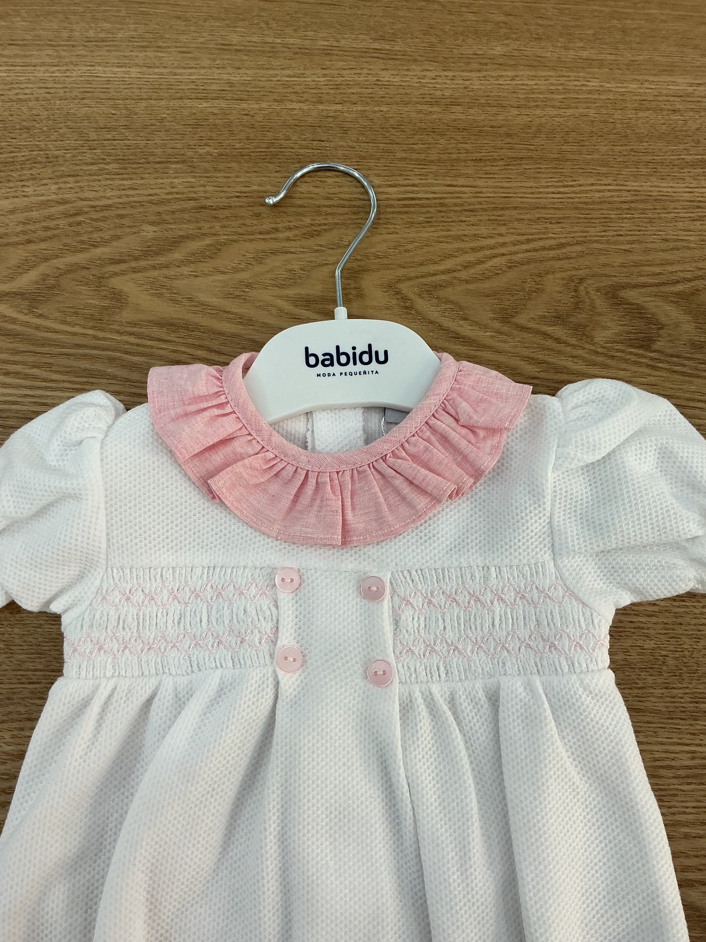 Pagliaccetto smock girl rosa