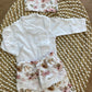 Completo Clinico FLOWERS 3 pezzi Cotone TODO AMOR