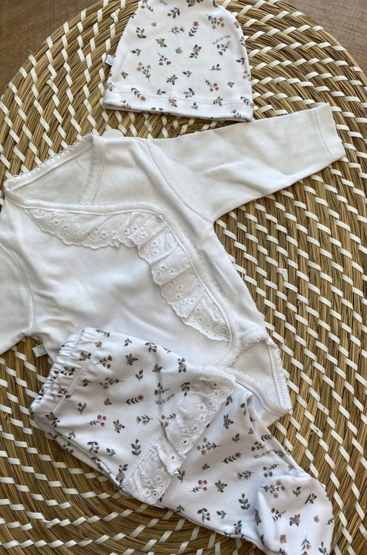 Completo Clinico ROSE 3 pezzi Cotone TODO AMOR