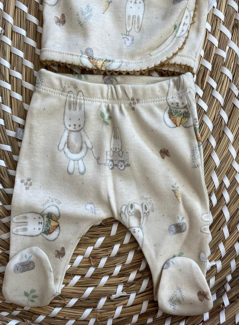 Completo Clinico PREMATURI Coniglio 3 pezzi Cotone TODO AMOR