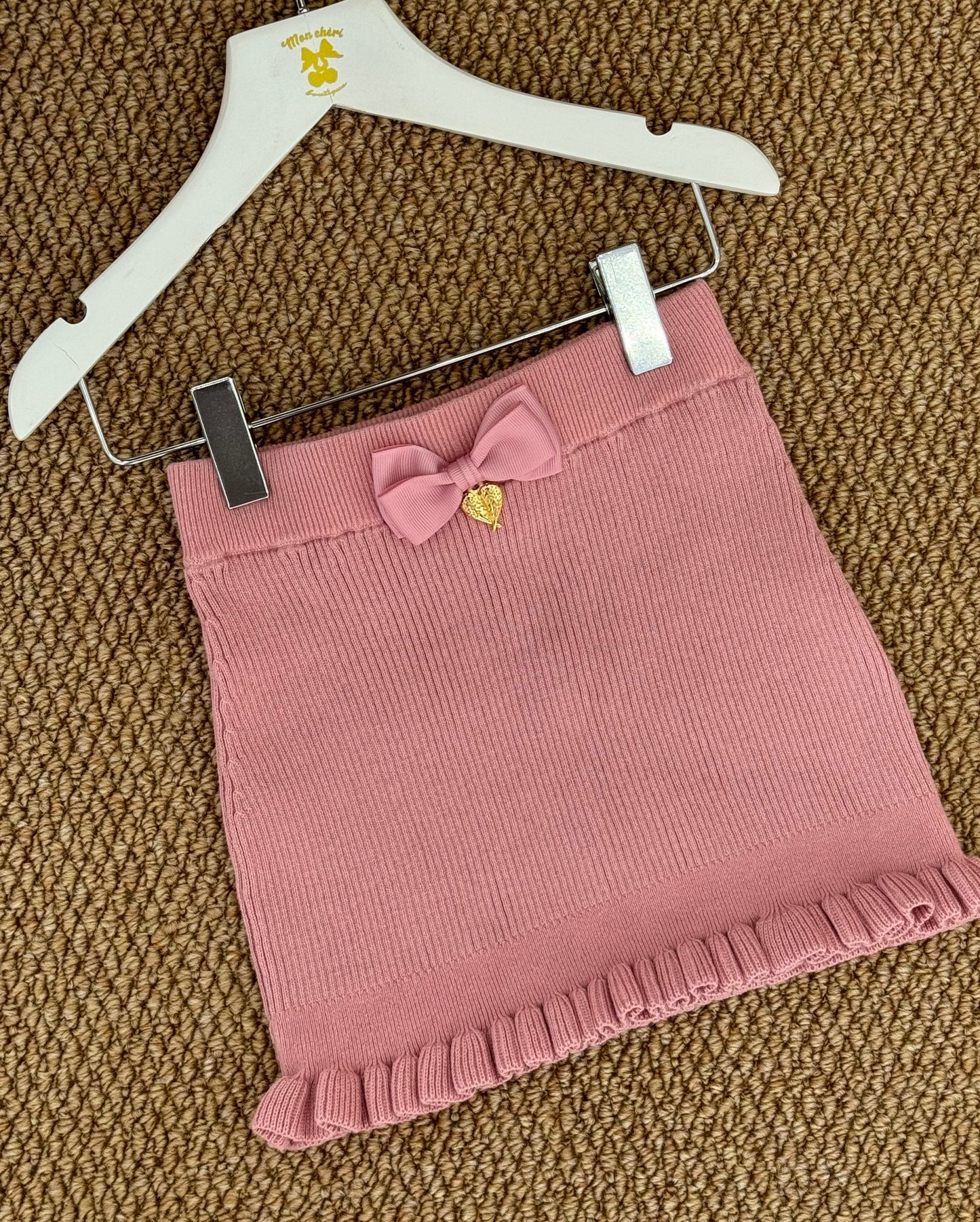 Mini in maglia con fiocco