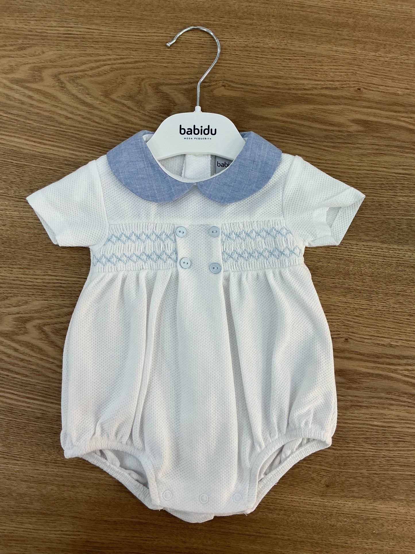 Pagliaccetto smock boy celeste