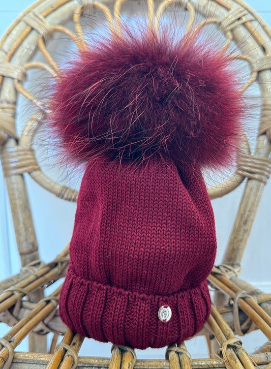Cappello lana Bordoux ponpon