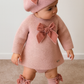 Completo condor fiocco velvet rosa