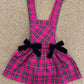 Salopette tartan fuxia