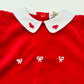 Tutina red velvet fiocco
