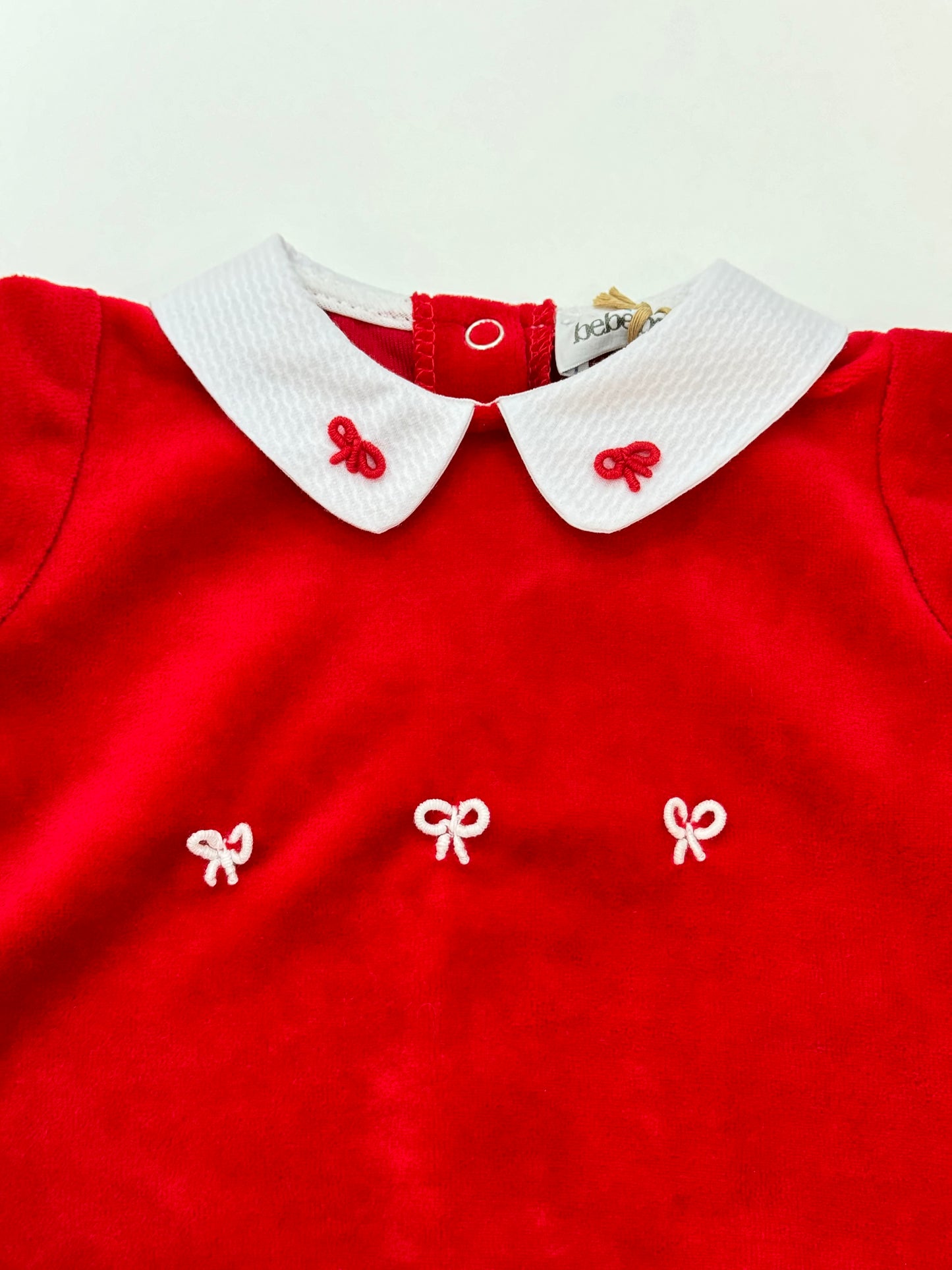 Tutina red velvet fiocco