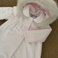 Cappotto neonata velluto liscio