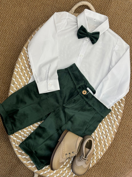 Completo verde velvet