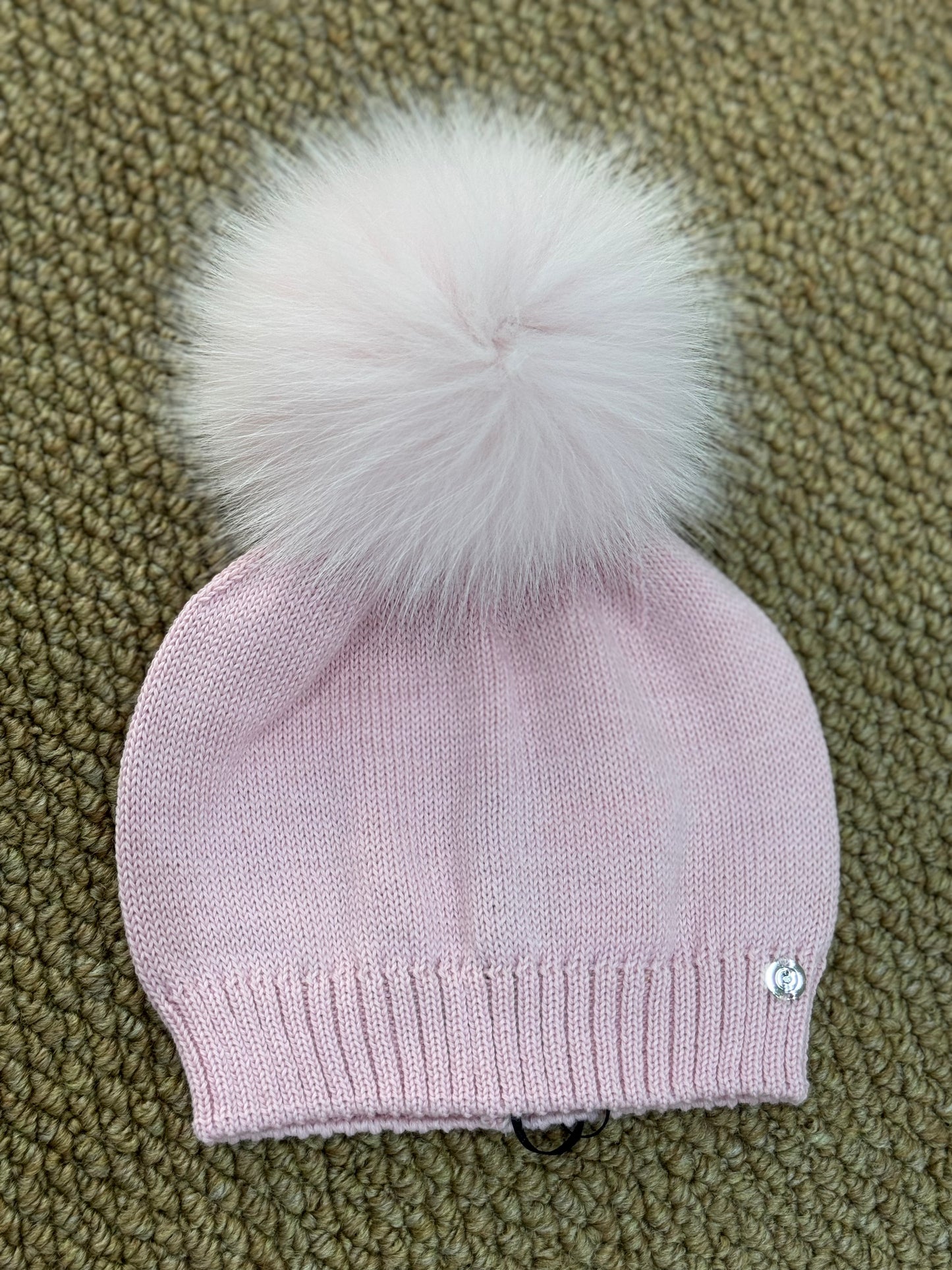 Cappello lana rosa confetto
