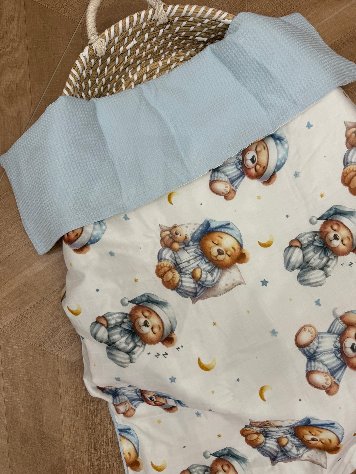 Coperta sfoderabile teddy blu