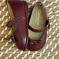 Ballerina burgundy primi passi in pelle