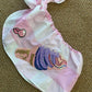 Costume bikini big buble pink Con Pareo