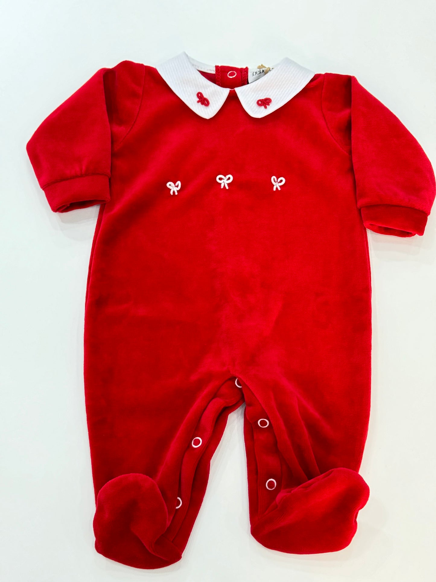 Tutina red velvet fiocco