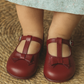 Ballerina burgundy primi passi in pelle