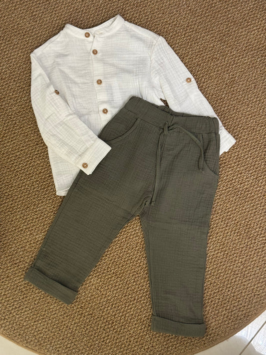 Pantalone  cotone garzato