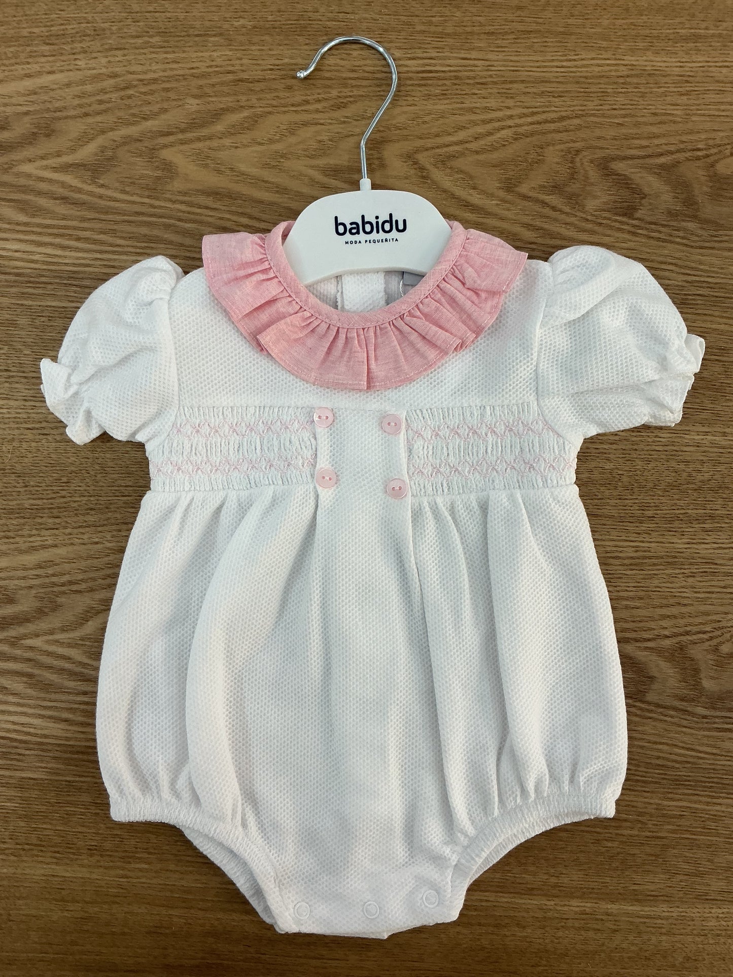 Pagliaccetto smock girl rosa