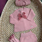 Completo condor fiocco velvet rosa