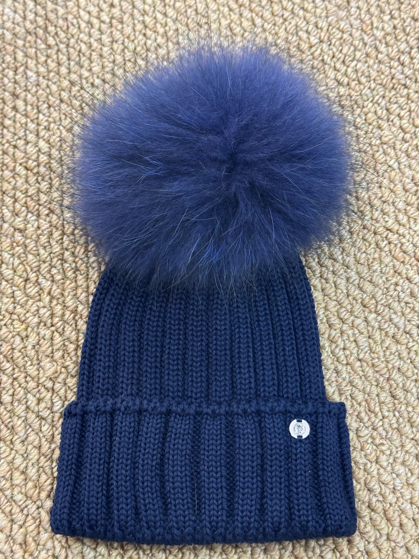 Cappello in lana blu notte