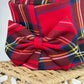 Cappello tartan con fiocco
