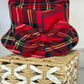 Cappello tartan con fiocco