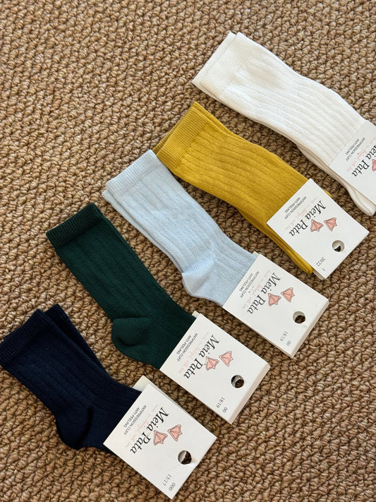 Calzino alto a coste unisex