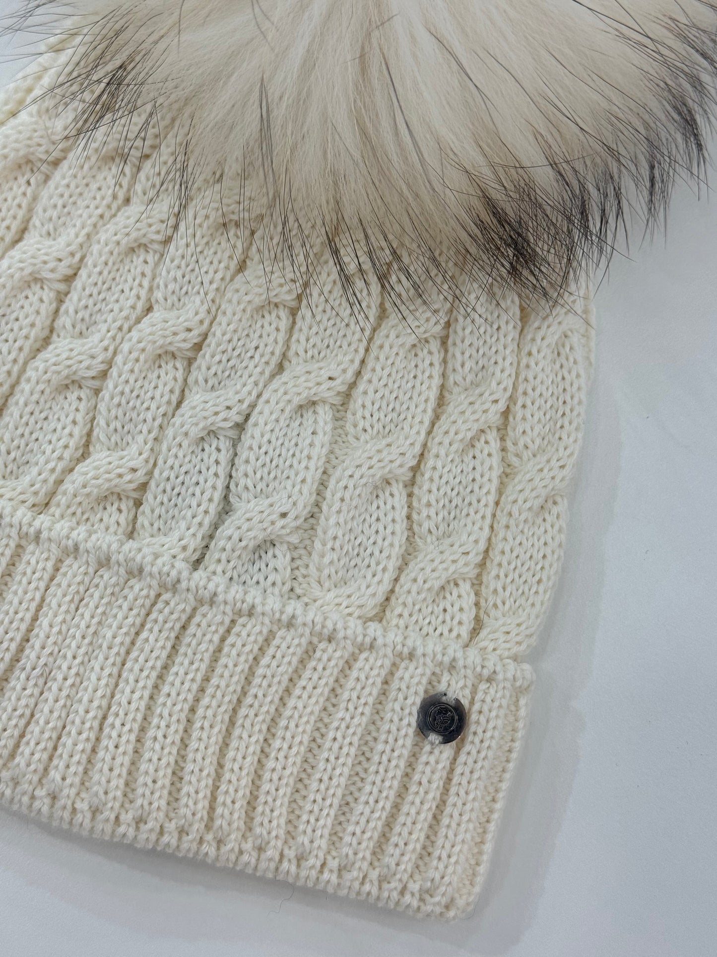 Cappello corda in lana treccia