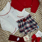 Completo blu tartan