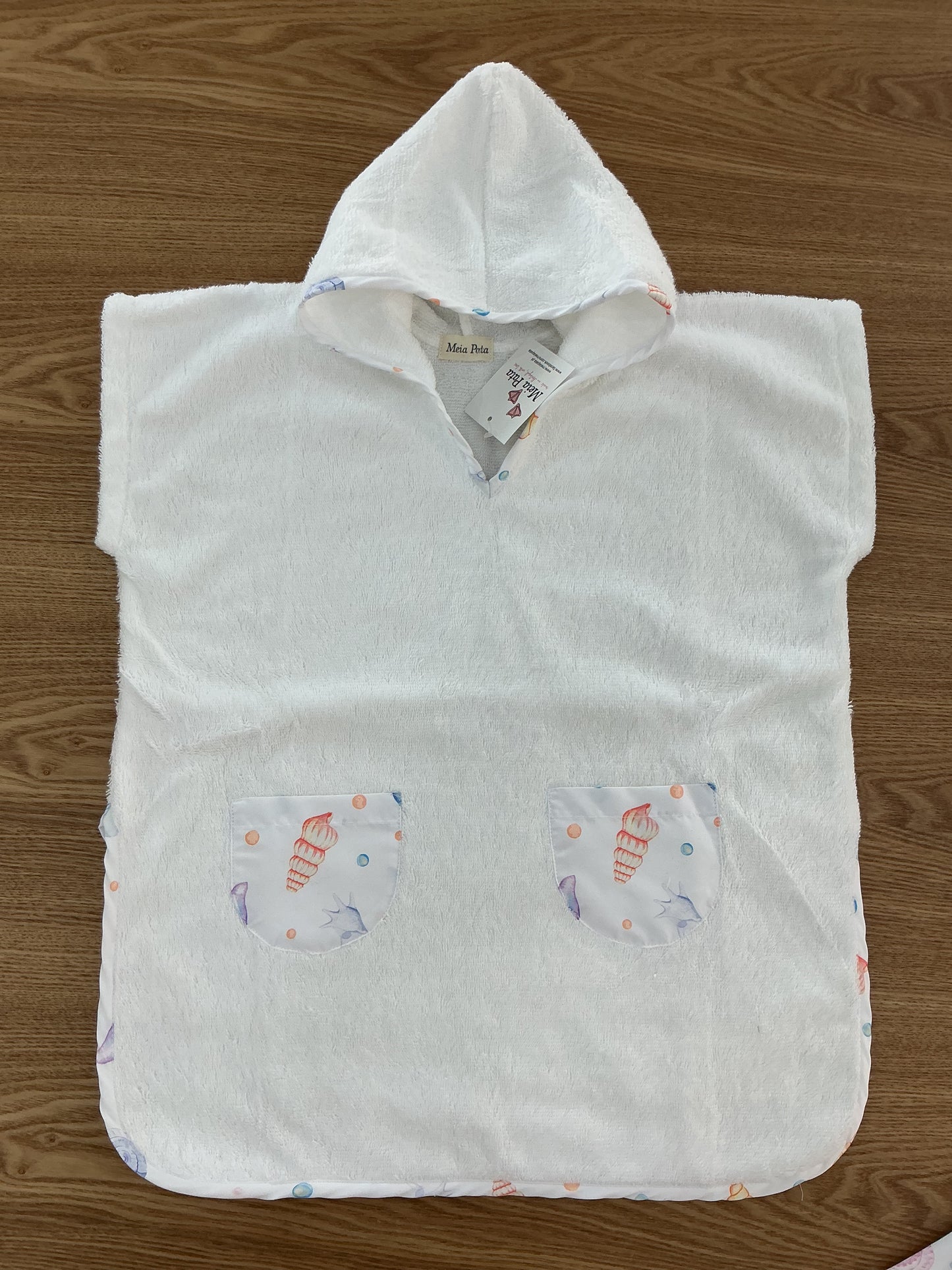 Poncho unisex seashell