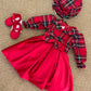 Abito noel tartan e red velvet