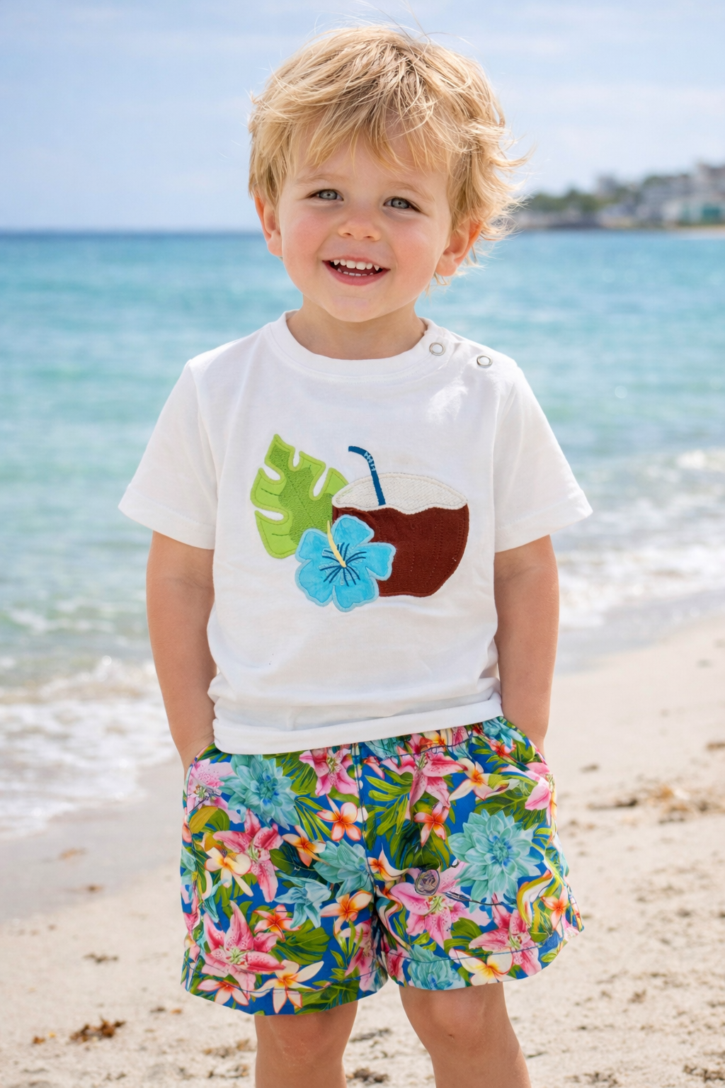 Costume più t-shirt tropical SARDON