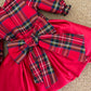 Abito noel tartan e red velvet