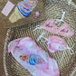 Costume bikini big buble pink Con Pareo