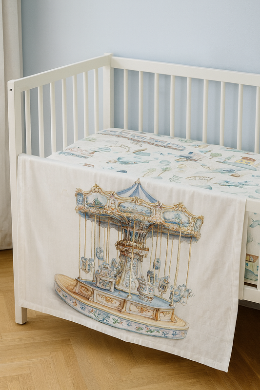 Mussola extra large carosello celeste