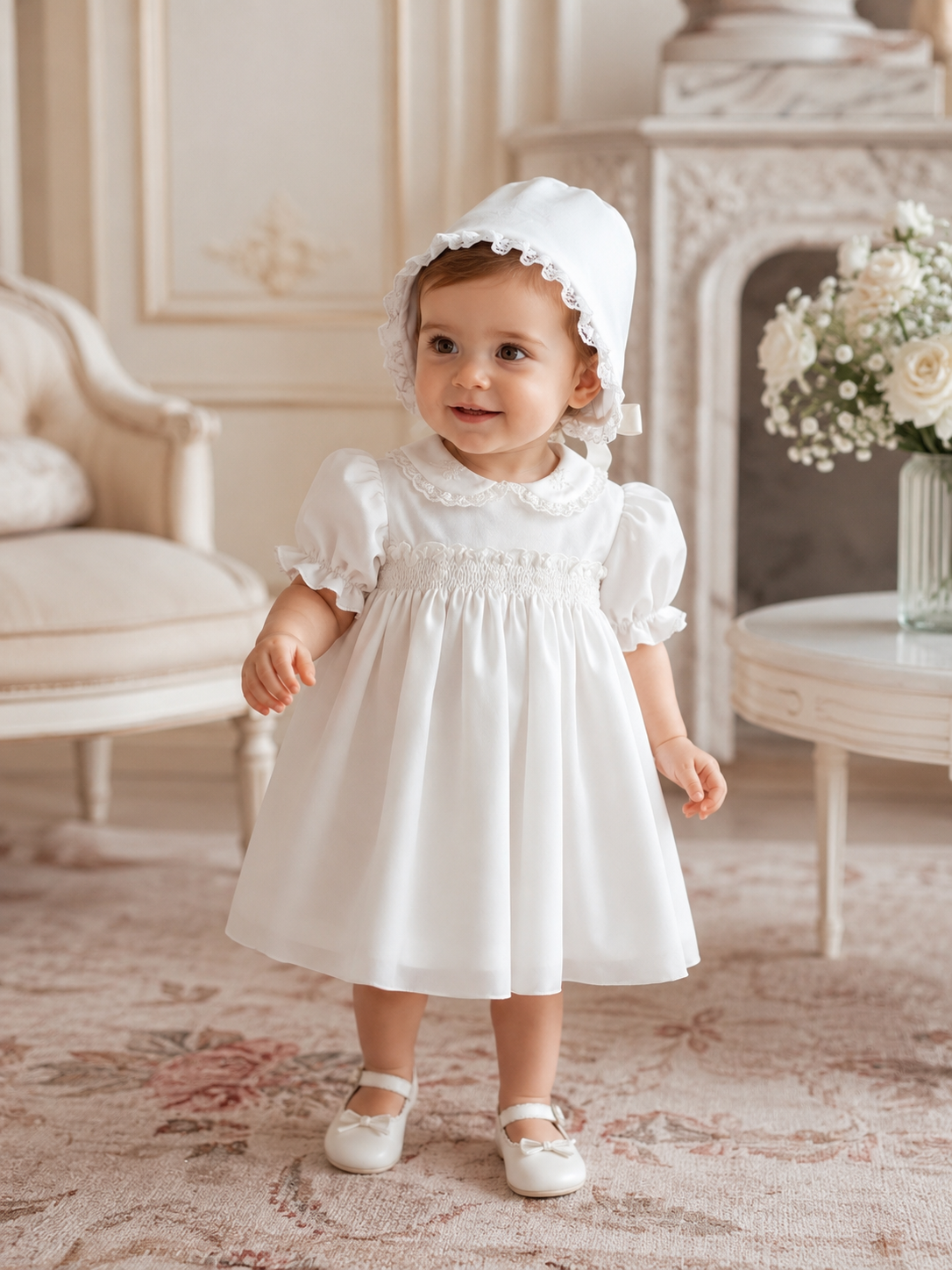 Abito in seta Charlotte rose a vapore