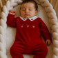 Tutina red velvet fiocco