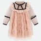 Adelia Flock Dotted Tulle Dress Blush Pink