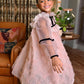 Adelia Flock Dotted Tulle Dress Blush Pink