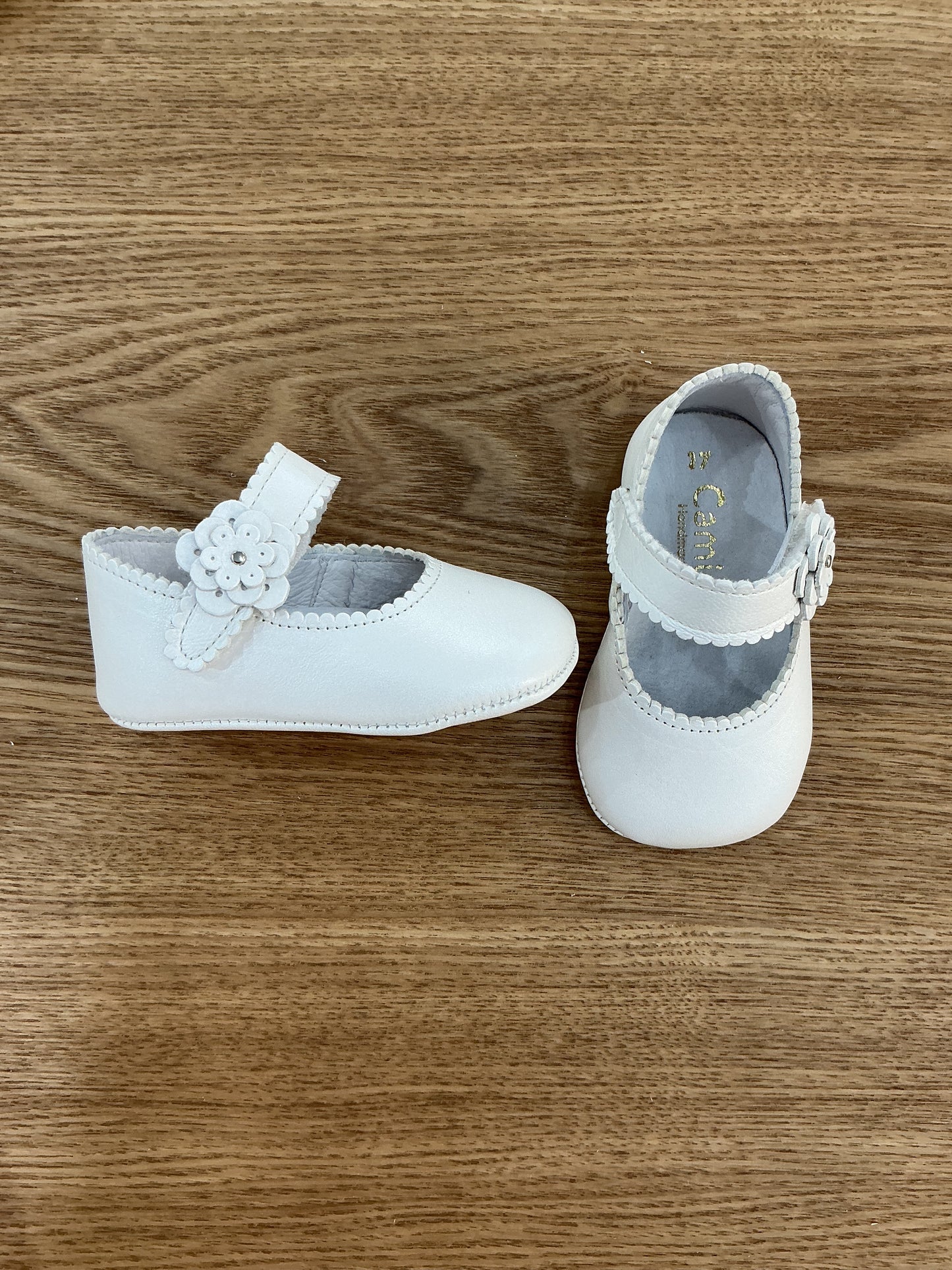 Ballerine culla flower bianco perla