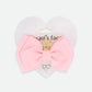 Fermaglio con fiocco e corona Pale Pink