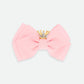 Fermaglio con fiocco e corona Pale Pink