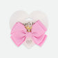 Fermaglio con fiocco e corona Tulip Pink